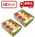【12月上旬～発送】完熟りんご 「サンふじ・シナノゴールド」 S箱×2【2箱セット】
